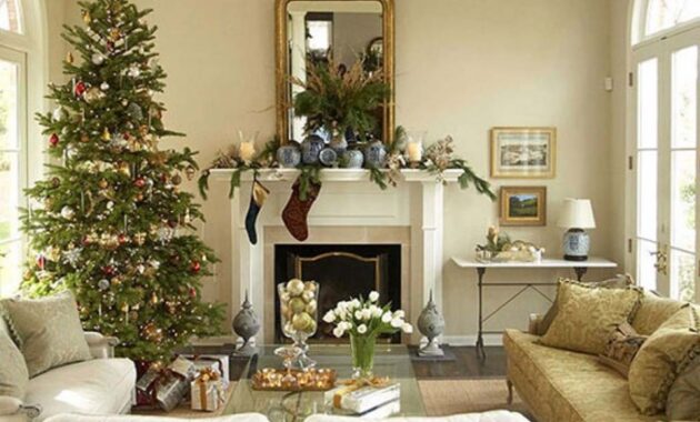 Christmas room living ideas decorating tree classic garland baldwin jan credit