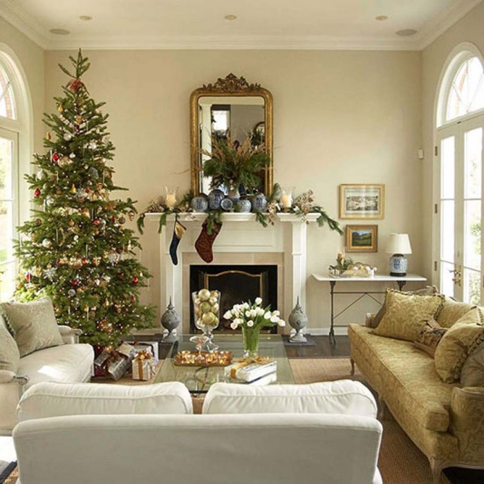 Christmas room living ideas decorating tree classic garland baldwin jan credit