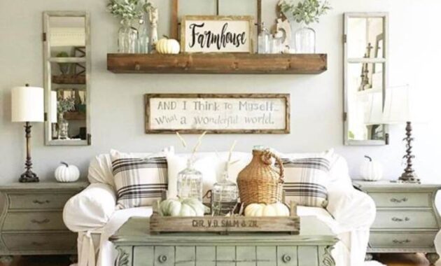 How to decorate your living room farmhouse style