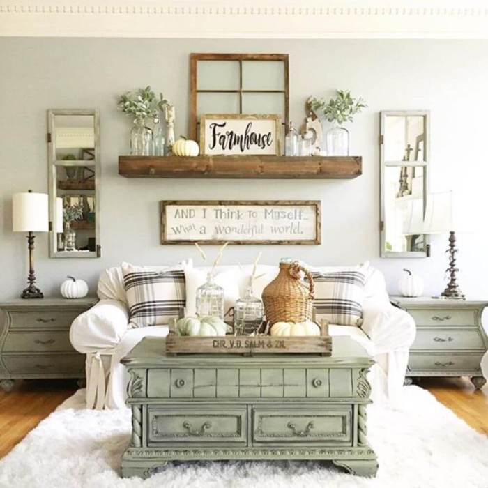 How to decorate your living room farmhouse style