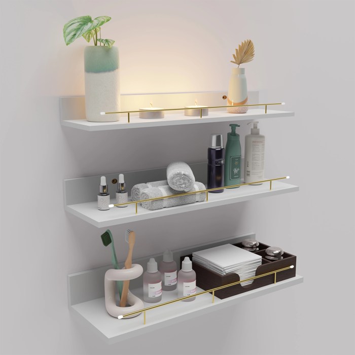 How to decorate floating shelf in bedroom