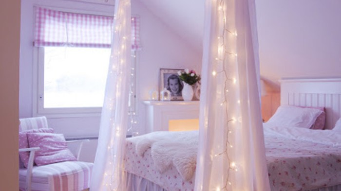 How to decorate bedroom fairy lights