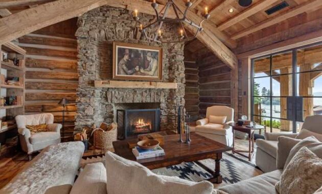 How to decorate a log cabin bedroom