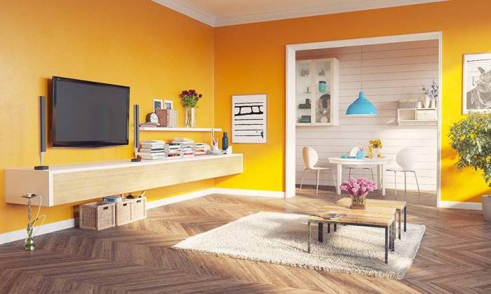 Yellow rooms living painted room paint decor color virginia walls ideas blue radiant bright wall do style stripes glossy benjamin