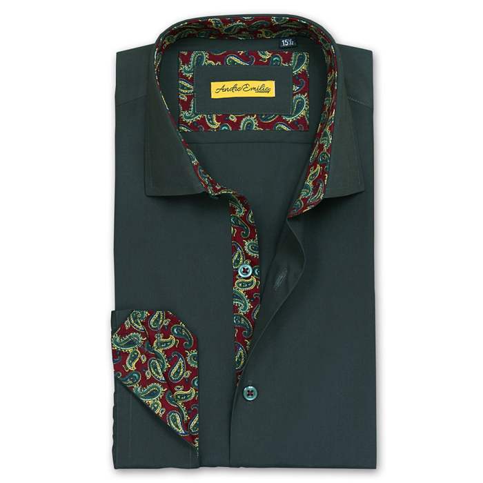 Mens Dress Shirts Dark Green Stylish and Versatile Wardrobe Essential