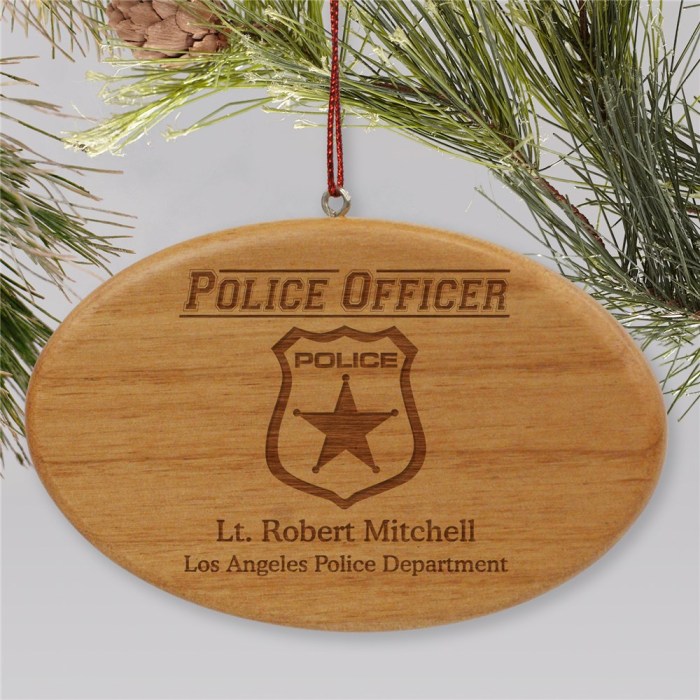 Police christmas officer handcrafted